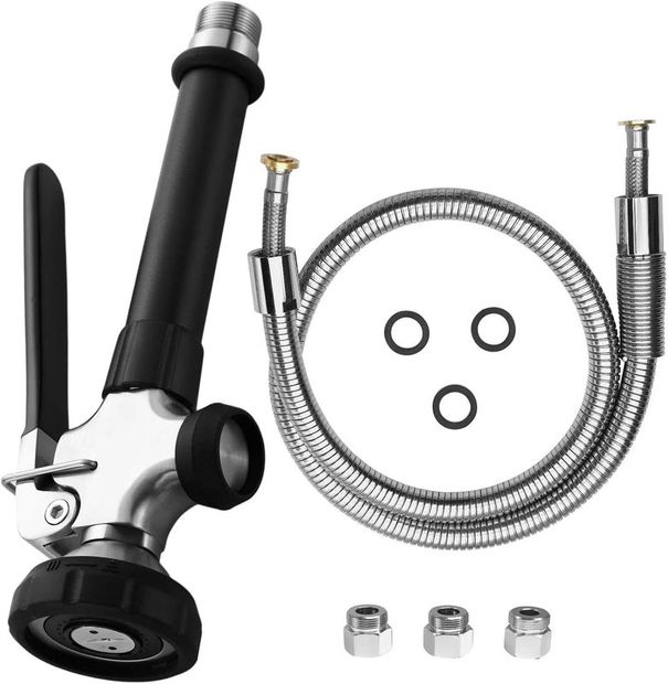 CFPJ01-38-B head and hose assembly, black, 38 inch hose