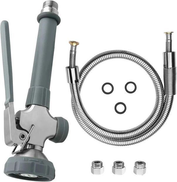 CFPJ01-38-H head and hose assembly, grey, 38 inch hose