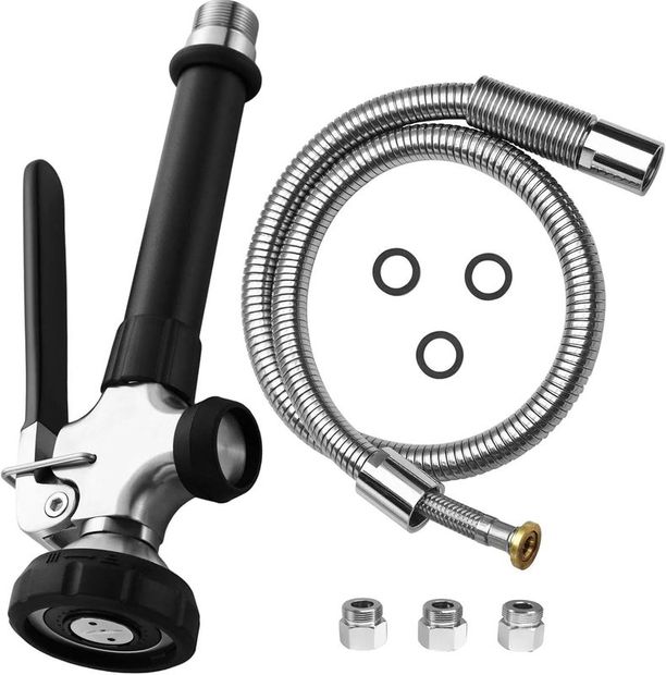 CFPJ01-45-B head and hose assembly, black, 45 inch hose