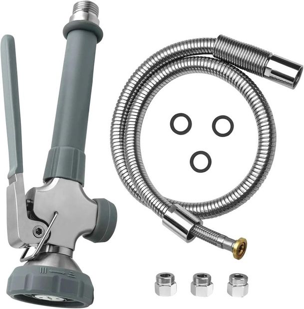 CFPJ01-45-H head and hose assembly, grey, 45 inch hose